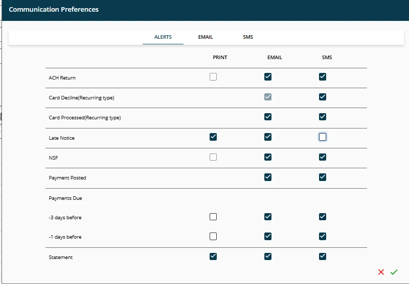 Advanced communication preferences in Loan Management Software