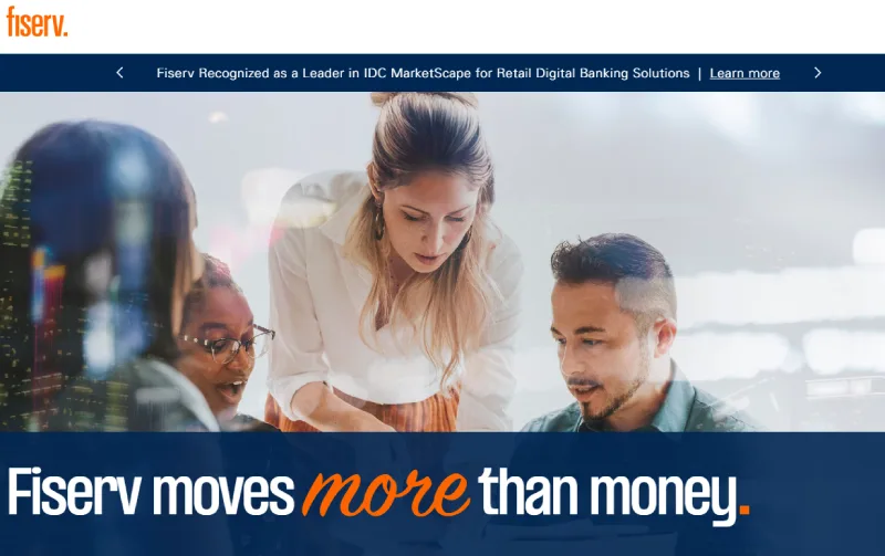 Fiserv core banking system with integrated loan servicing software for credit unions.