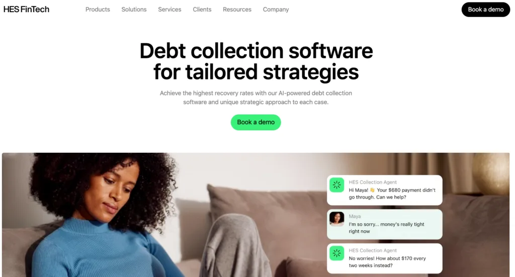 hes debt collection software web page 