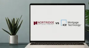 Two loan servicing software logos displayed side by side comparing mortgage platforms: Nortridge vs. MSP Mortgage Technology