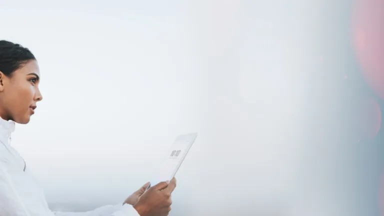 Loan servicer reviewing skip tracing results on digital contact dashboard.